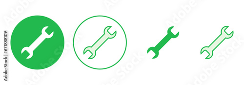 Wrench icon set. repair icon vector. tools icon vector