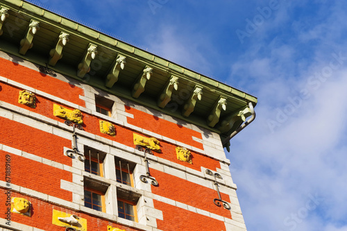 Architektura budynków w Belgii, Walonia, miasto Liege.