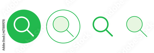 Search icon set. search magnifying glass icon