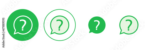 Question icon set. question mark icon vector.