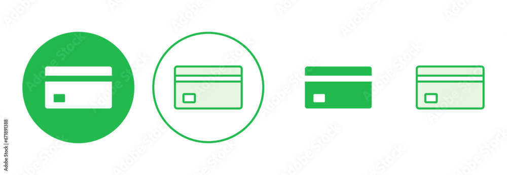 Obraz premium Credit card icon set. Credit card payment icon vector