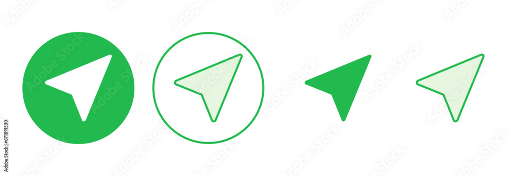 Compass icon set. arrow compass icon vector Stock Vector | Adobe Stock