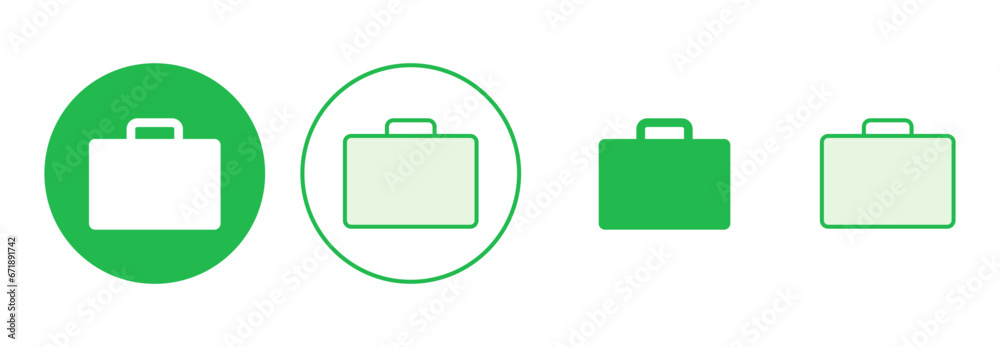 Briefcase icon set. suitcase icon. luggage symbol. Briefcase icon set. suitcase icon. luggage symbol.