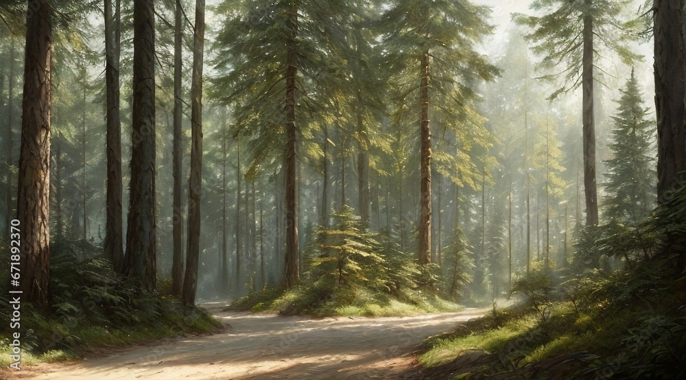 Obraz premium Green forest