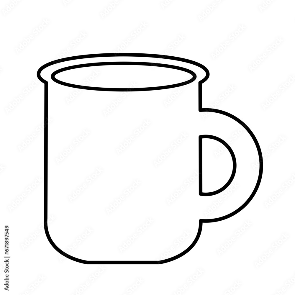 Mug Line art Illustration Mug Line art Illustration