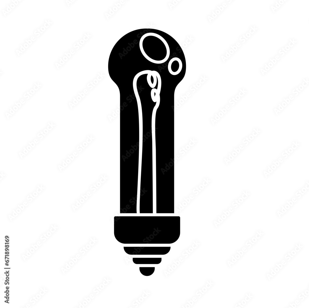 Lamp Bulb Hand drawn Black Symbol Lamp Bulb Hand drawn Black Symbol