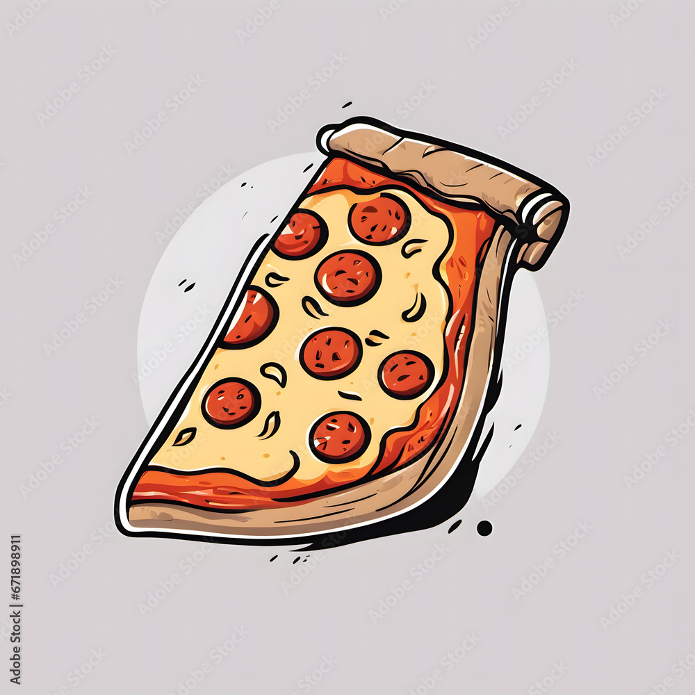 big slice of pizza with salami and cheese big slice of pizza with salami and cheese