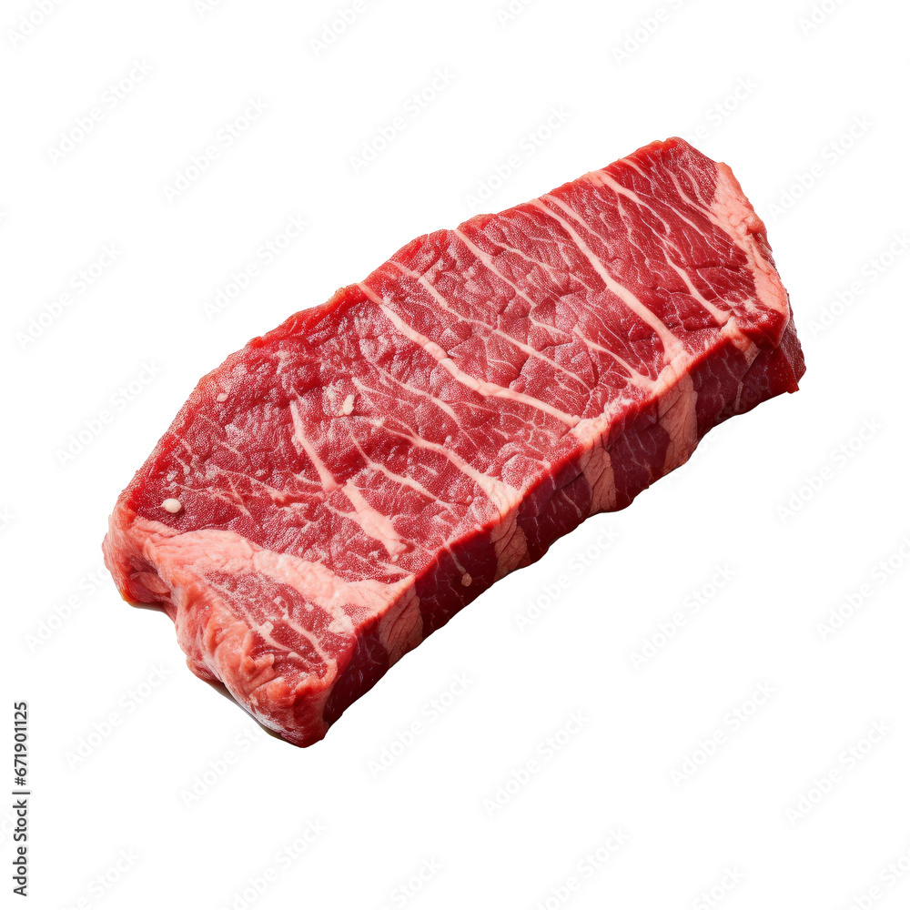 Wagyu steak on isolated on transparent background