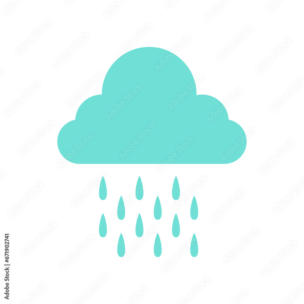 Blue Cloud Rainly Vector Illustration Blue Cloud Rainly Vector Illustration