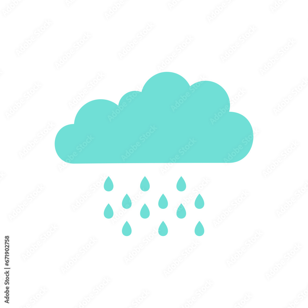 Blue Cloud Rainly Vector Illustration Blue Cloud Rainly Vector Illustration