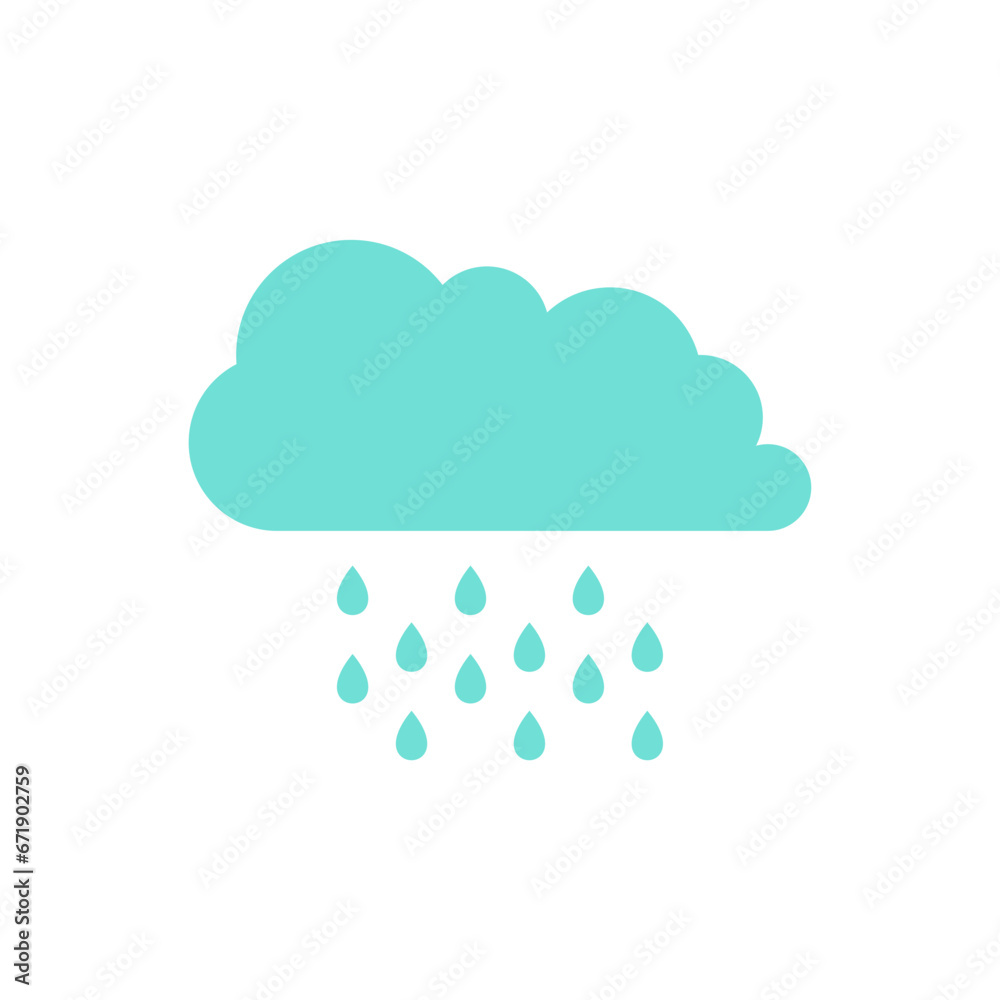 Blue Cloud Rainly Vector Illustration Blue Cloud Rainly Vector Illustration