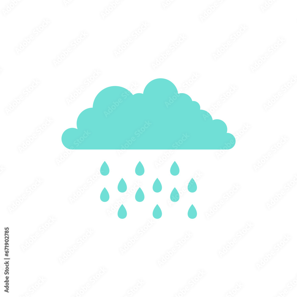 Blue Cloud Rainly Vector Illustration Blue Cloud Rainly Vector Illustration