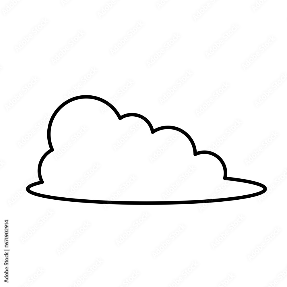 Cloud Lines Vector Icon Illustration Cloud Lines Vector Icon Illustration