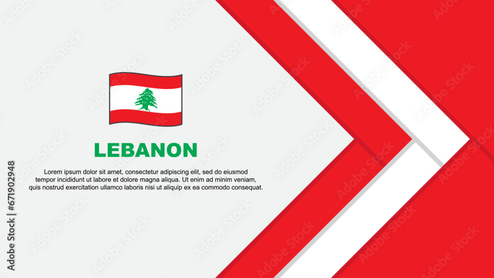 Lebanon Flag Abstract Background Design Template. Lebanon Independence Day Banner Cartoon Vector Illustration. Lebanon Cartoon Lebanon Flag Abstract Background Design Template. Lebanon Independence Day Banner Cartoon Vector Illustration. Lebanon Cartoon