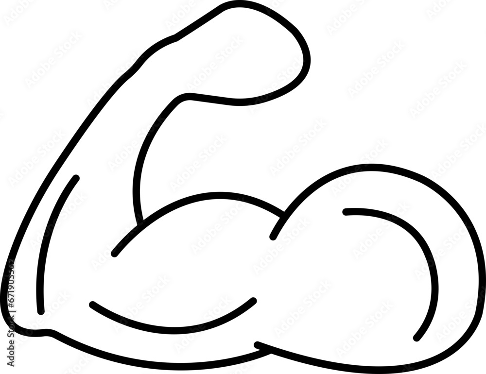 Strong Man Arm Muscle line icon. Simple outline style. Muscle, arm, bicep, power, protein, man, strength, flex, human body concept editable stock. Vector isolated on transparent background. Strong Man Arm Muscle line icon. Simple outline style. Muscle, arm, bicep, power, protein, man, strength, flex, human body concept editable stock. Vector isolated on transparent background.