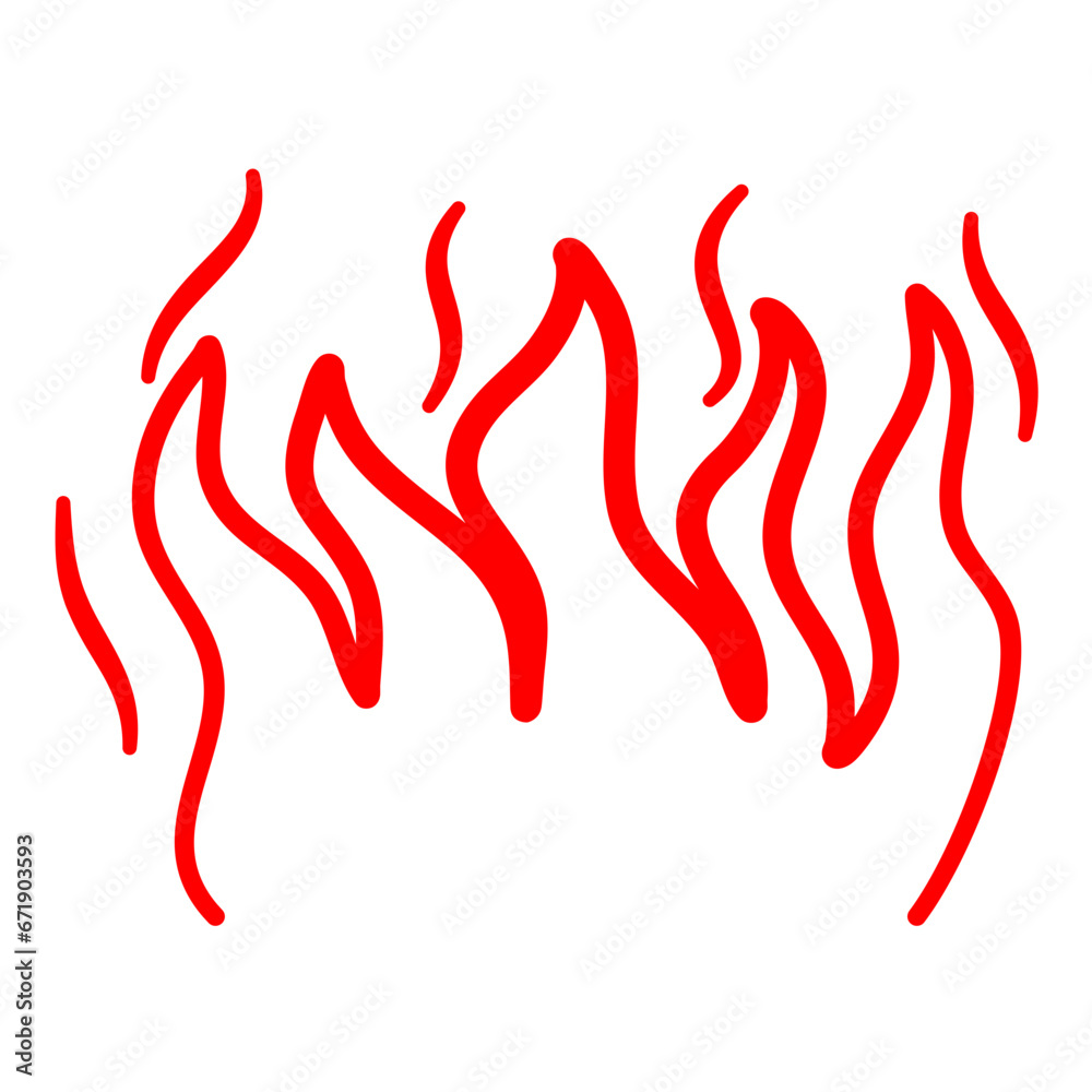 Fire and flames outline icon vector illustration Fire and flames outline icon vector illustration
