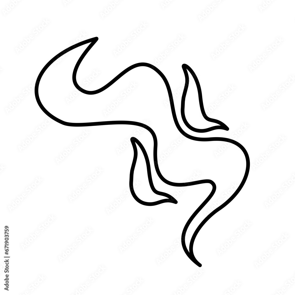 Smoke Smell Lines Icon Vector Illustation Smoke Smell Lines Icon Vector Illustation