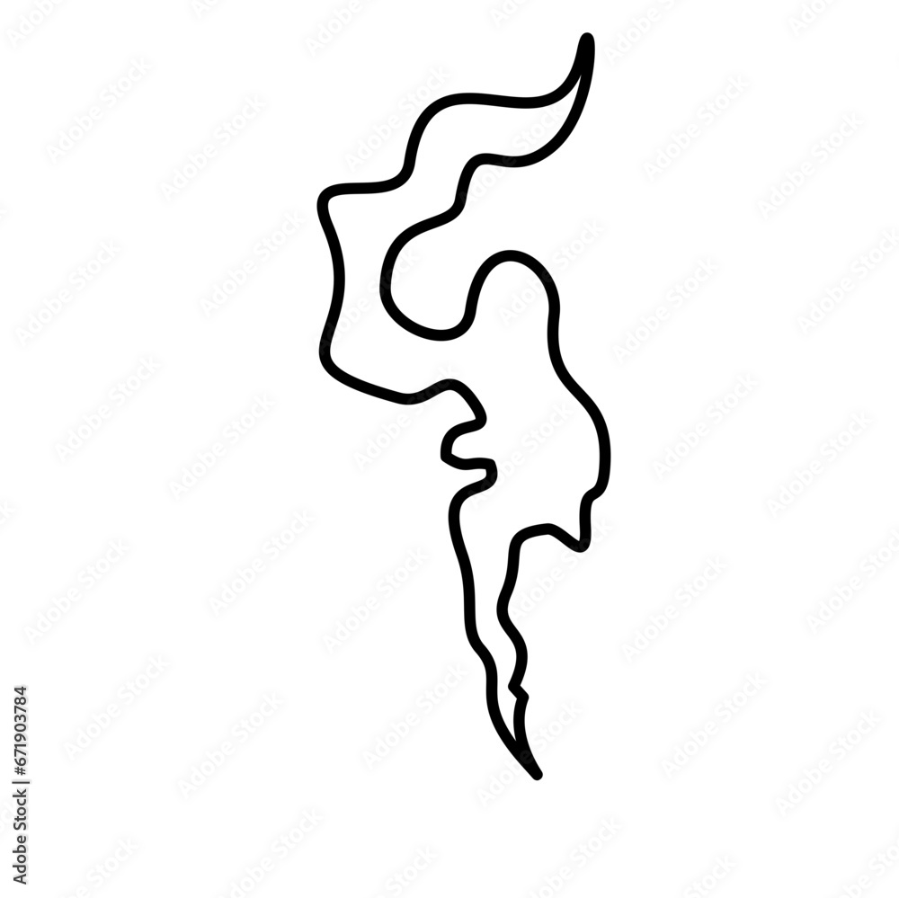Smoke Smell Lines Icon Vector Illustation Smoke Smell Lines Icon Vector Illustation