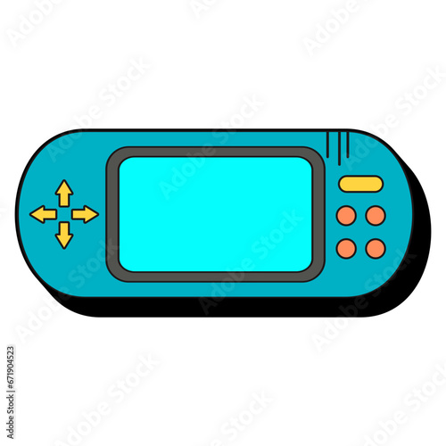 Game console electronic colorfull vector design white background 