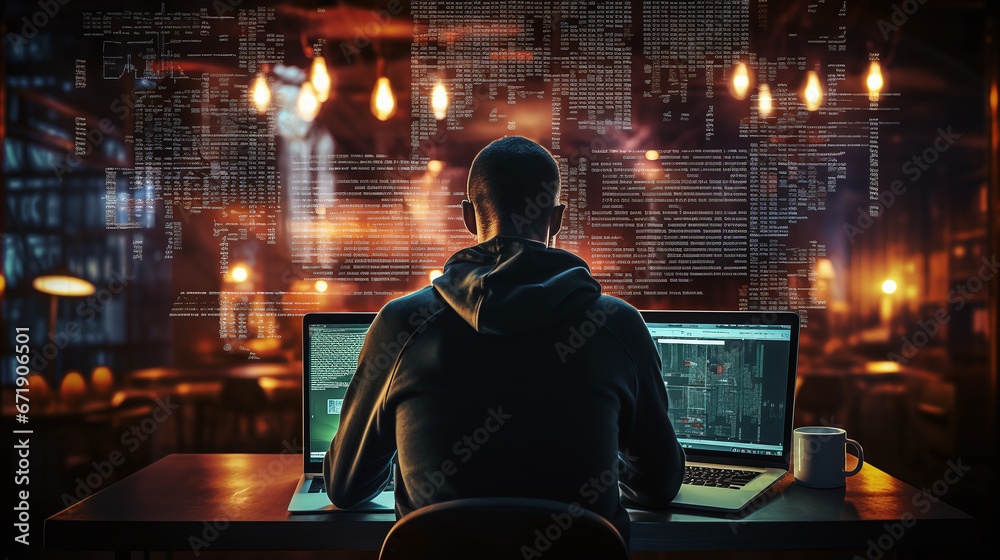 Architect of Tomorrow: Male Programmer in a Futuristic Realm Architect of Tomorrow: Male Programmer in a Futuristic Realm