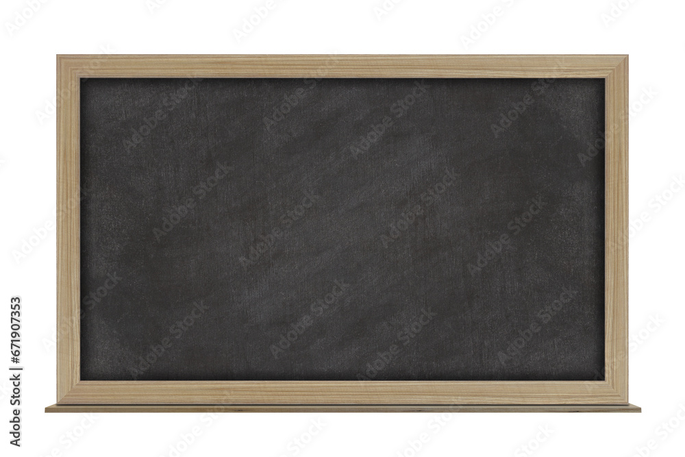 Empty black chalkboard with wooden frame isolated on transparent background. With copy space for text. Empty black chalkboard with wooden frame isolated on transparent background. With copy space for text.