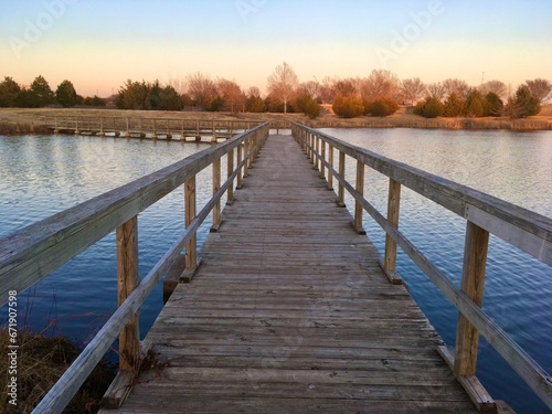 wooden bridge over the river © Tabitha