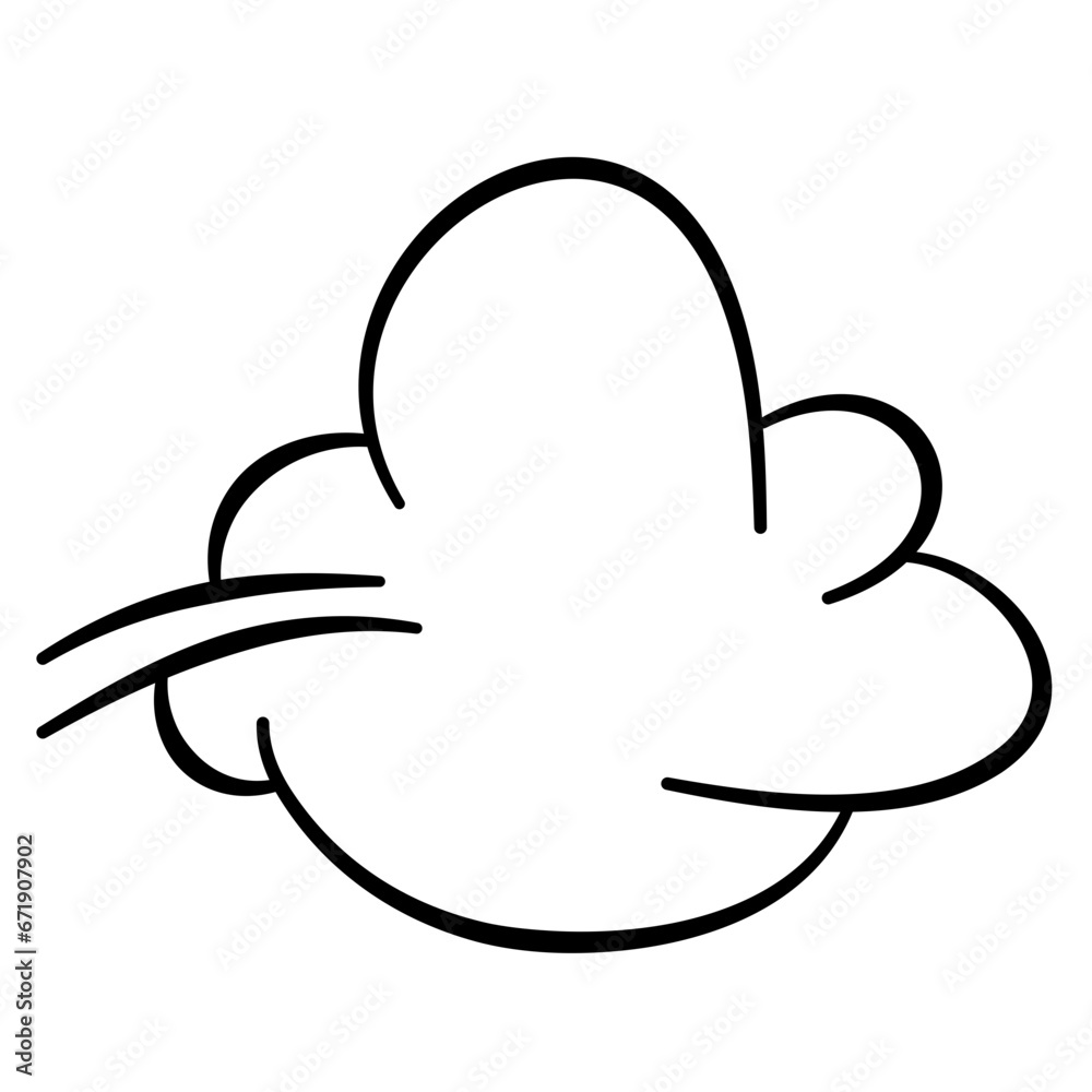 Cloud Cartoon Icon Lines Vector Illustration Cloud Cartoon Icon Lines Vector Illustration