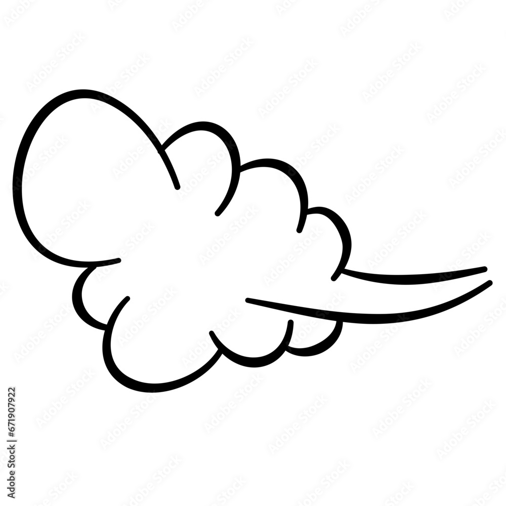 Cloud Cartoon Icon Lines Vector Illustration Cloud Cartoon Icon Lines Vector Illustration