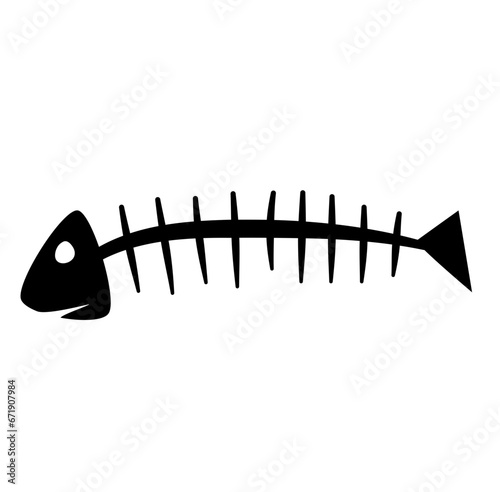 Fishbone Vector Icon Illustration