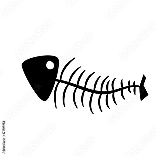 Fishbone Vector Icon Illustration