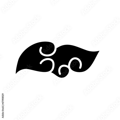 Mega Mendung Icon Batik Vector Illustration 