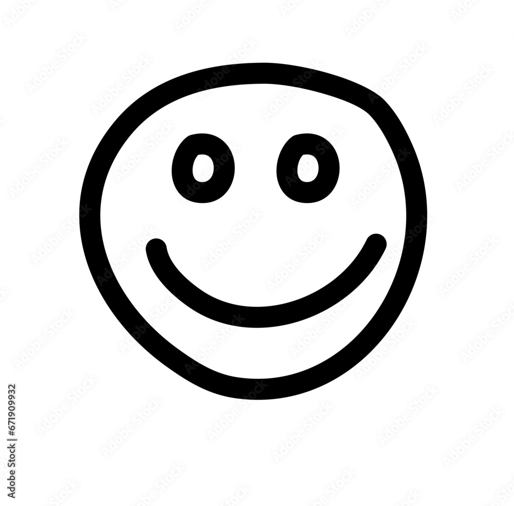 Smiley Emoji Doodle Vector Illustration Smiley Emoji Doodle Vector Illustration