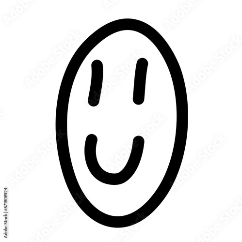 Smiley Emoji Doodle Vector Illustration 