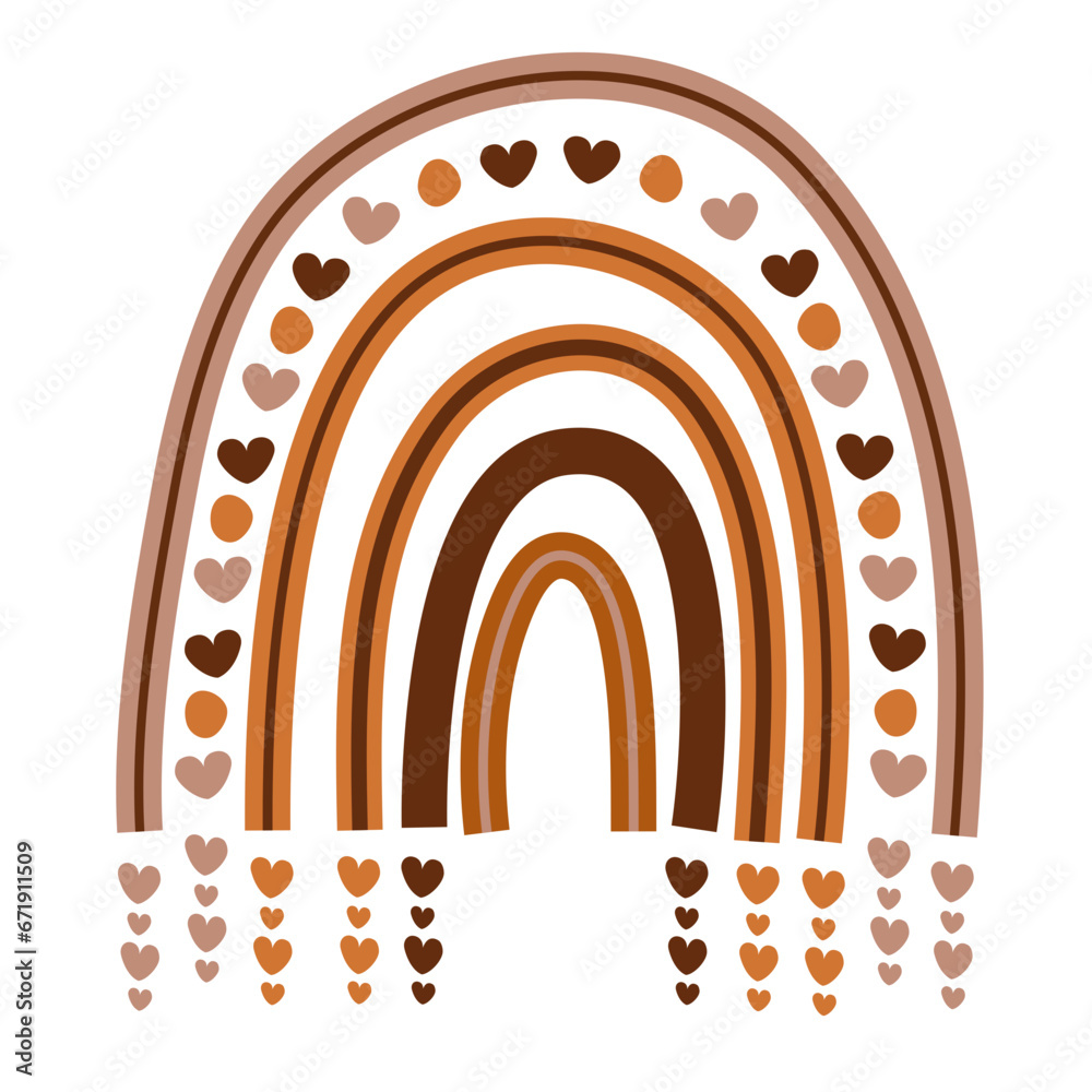 Cute Boho Rainbow Vector Cute Boho Rainbow Vector