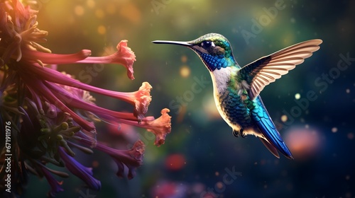 Detailed Hummingbird in Nature © Mauro
