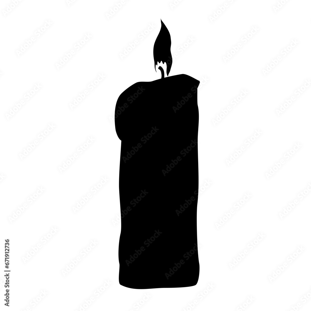 Candle Silhouette Illustration Candle Silhouette Illustration
