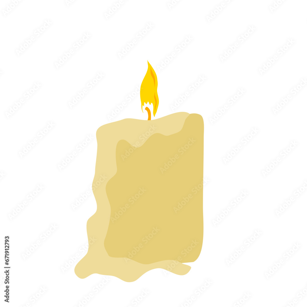 Candle Cartoon Vector Illustration 