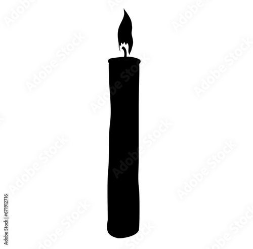 Candle Silhouette Illustration 