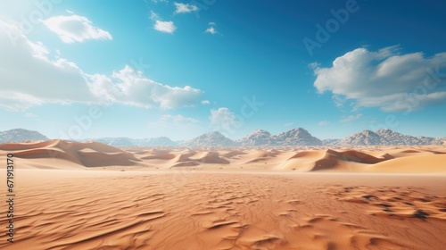 Expansive desert sands under the sun