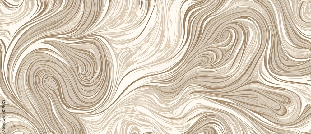 Wavy and swirled white and bronze brush strokes pattern from Generative AI Wavy and swirled white and bronze brush strokes pattern from Generative AI