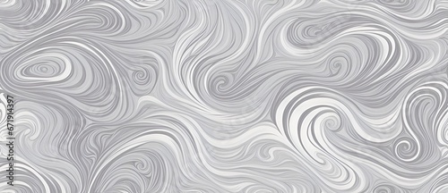 Wavy and swirled white and silver brush strokes pattern from Generative AI