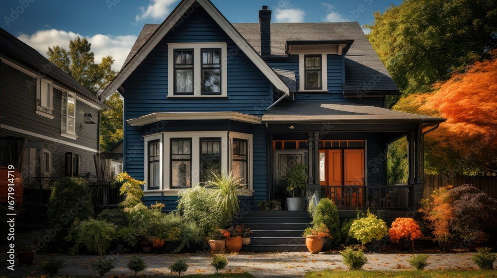 Naklejka premium An old house transforms with a fresh new look