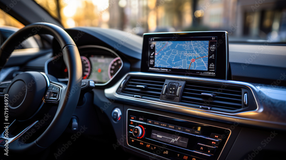 Driving confidently as the gps guides the way