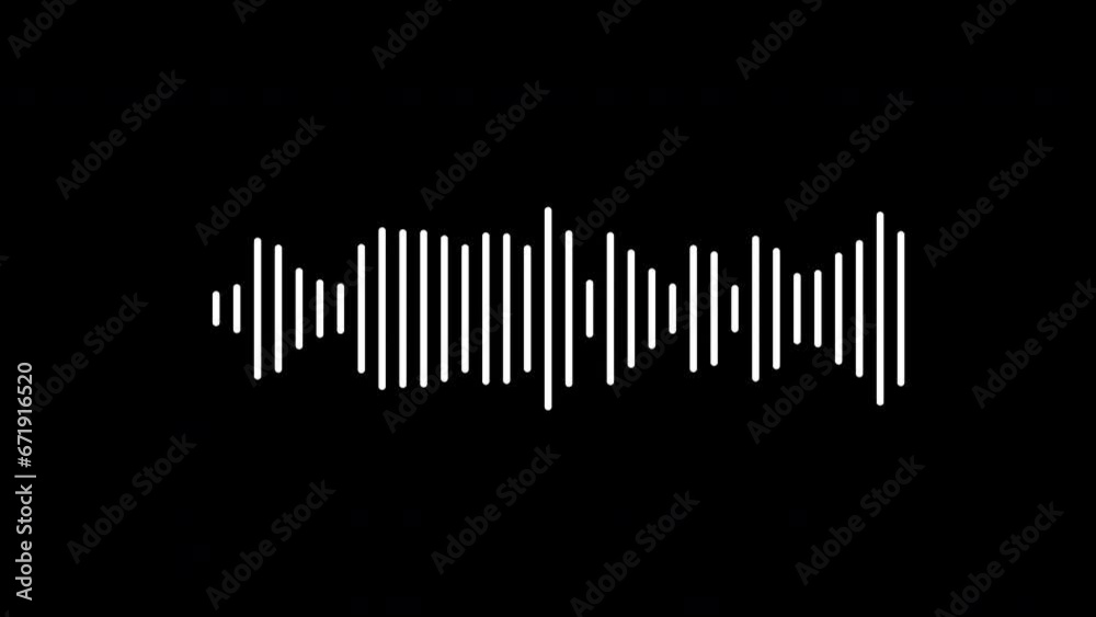 Abstract wave motion equalizer. Digital interface element. Seamless loop