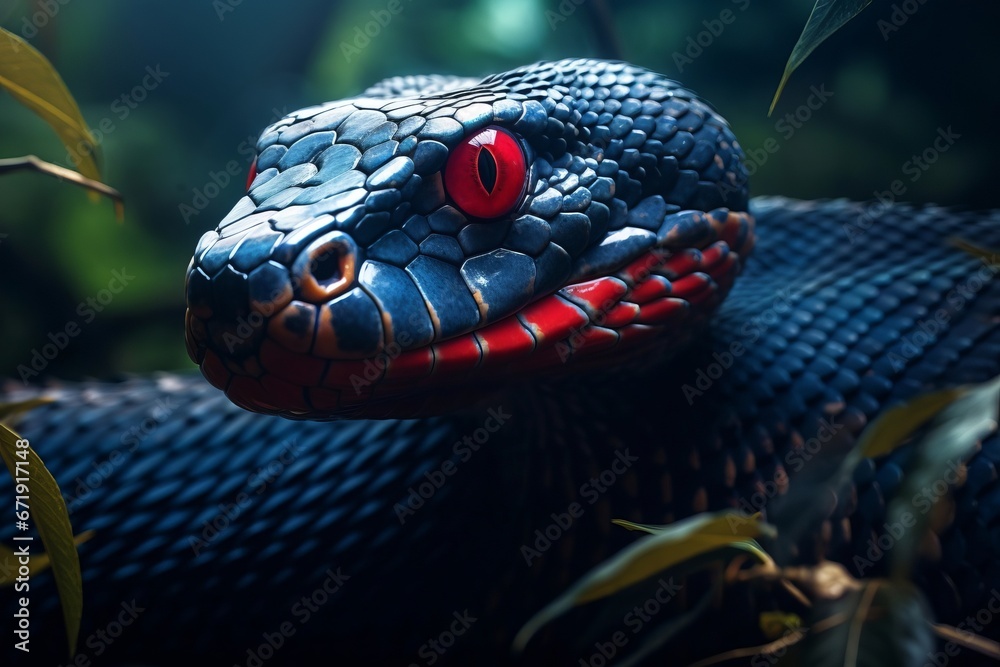 Fototapeta premium Big Blue Snake