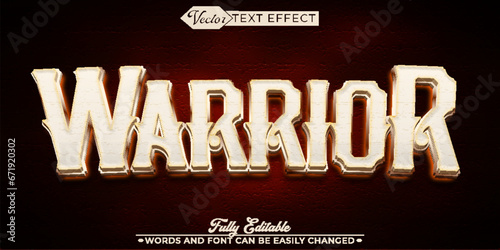 Historic Warrior Vector Editable Text Effect Template