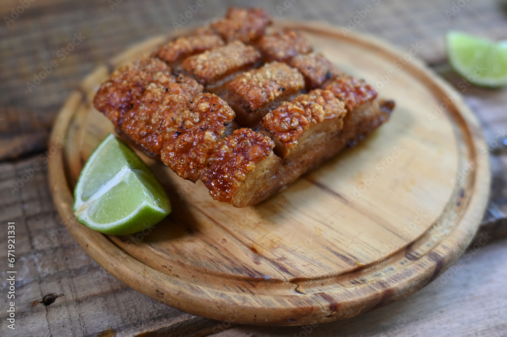 crackling, fried pork skin pururuca, pork pancetta brazilian food crackling, fried pork skin pururuca, pork pancetta brazilian food