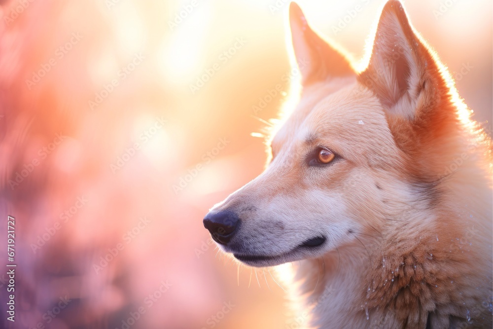Close-up of cute dog with beautiful bokeh background Close-up of cute dog with beautiful bokeh background