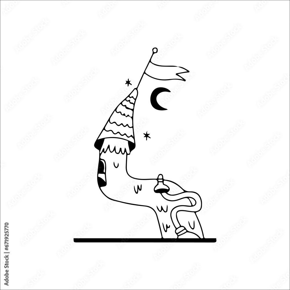 Obraz premium concept kingdom building vector illustration