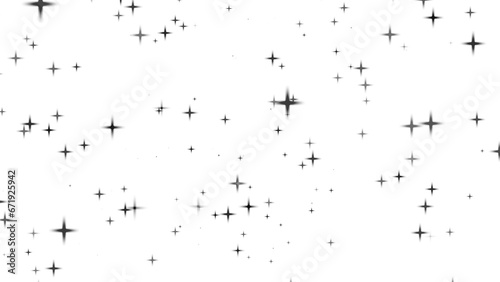 Picture of the twinkle glitter black star sparkling behind white background